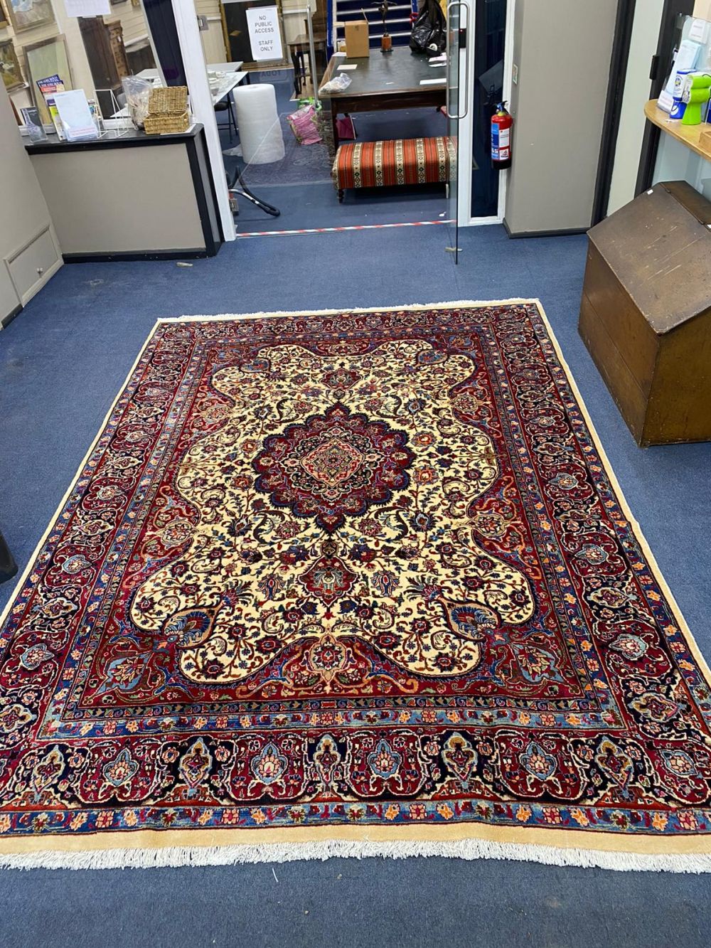 A Meshed carpet, 340 x 2405cm